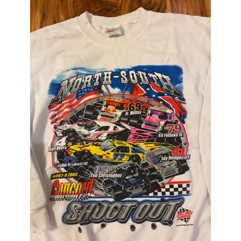 Vintage 2003 Concord Motorsport Racing Sweatshirt Hanes M North South Shootout - Picture 2 of 8